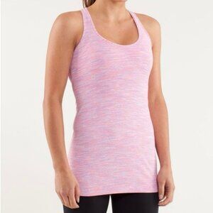 Lululemon Cool Racerback Tank Top Wee Are From Space Pink Multi EUC Size 6